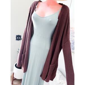 Through the Pines Slouchy Open-Front cardigan Sweater in Woodland Mocha